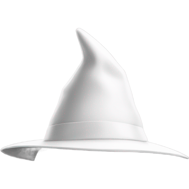 White pointy hat emoji