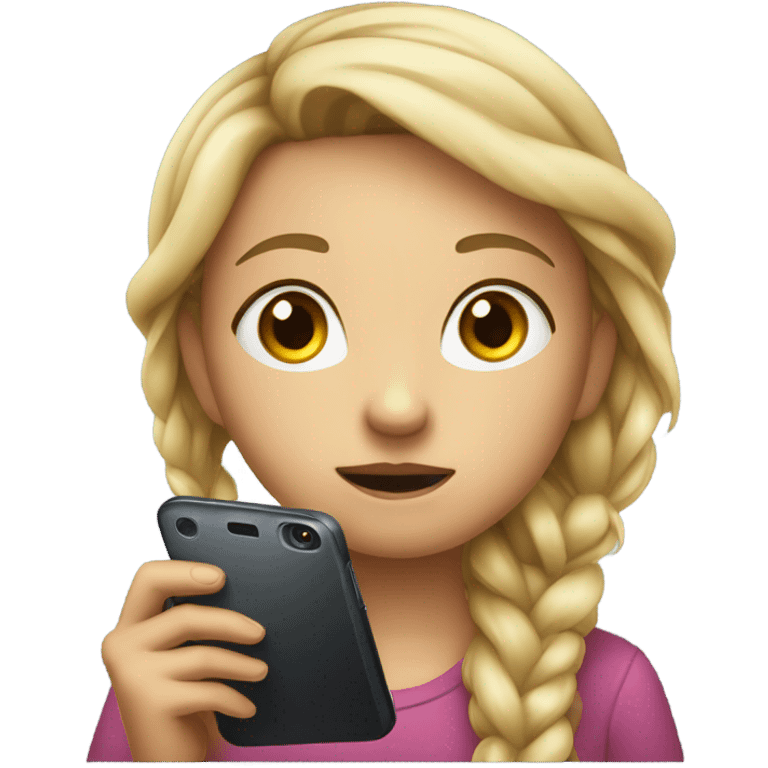 girl talking on a smartphone emoji