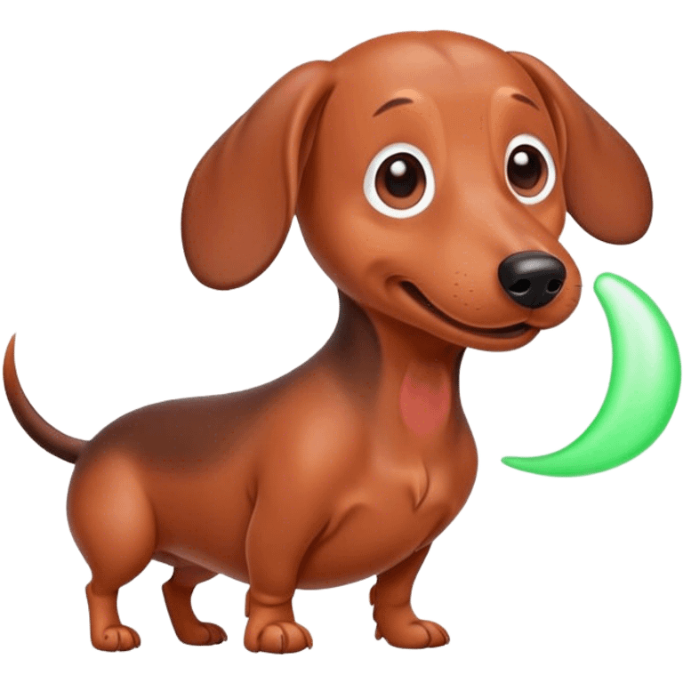 Dachshund farting  emoji