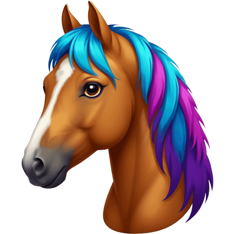 beautiful horse closeup portrait emoji