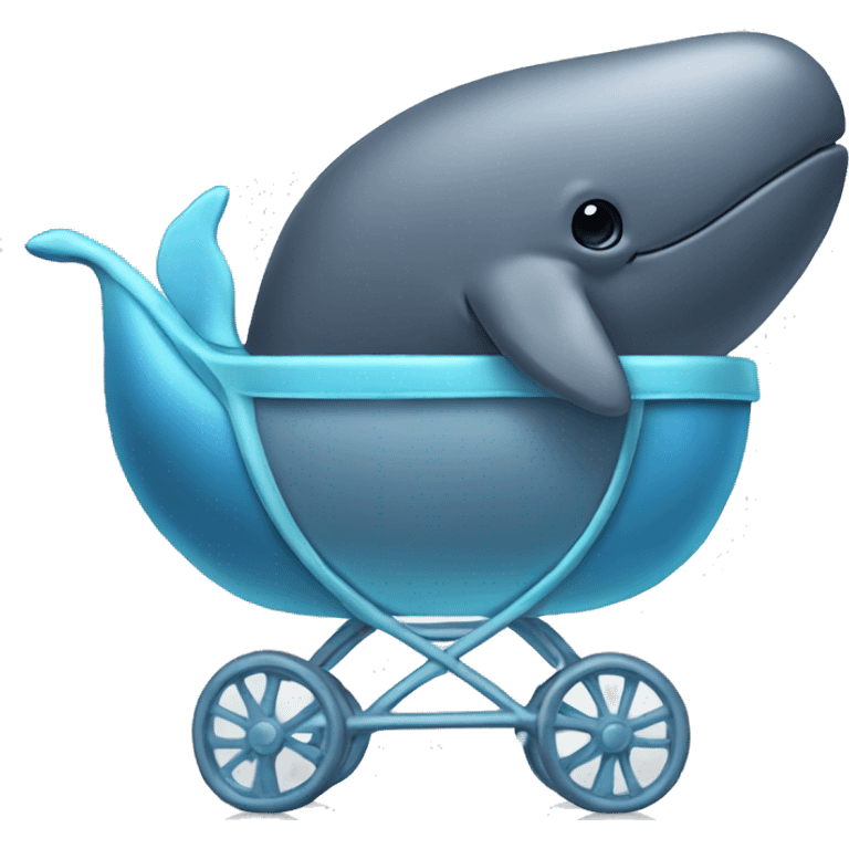 Whale in a stroller emoji