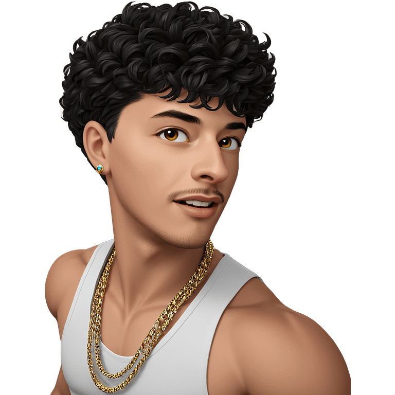 realistic portrait of male jewelry emoji