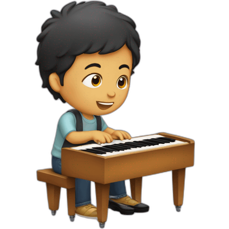 Niño tocando el piano emoji