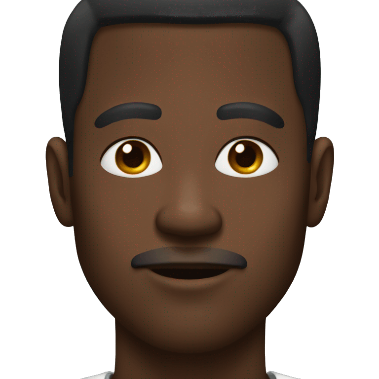 Black man with pimple on his top lip emoji