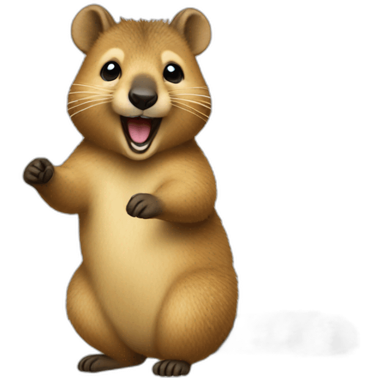 a quokka celebrating emoji