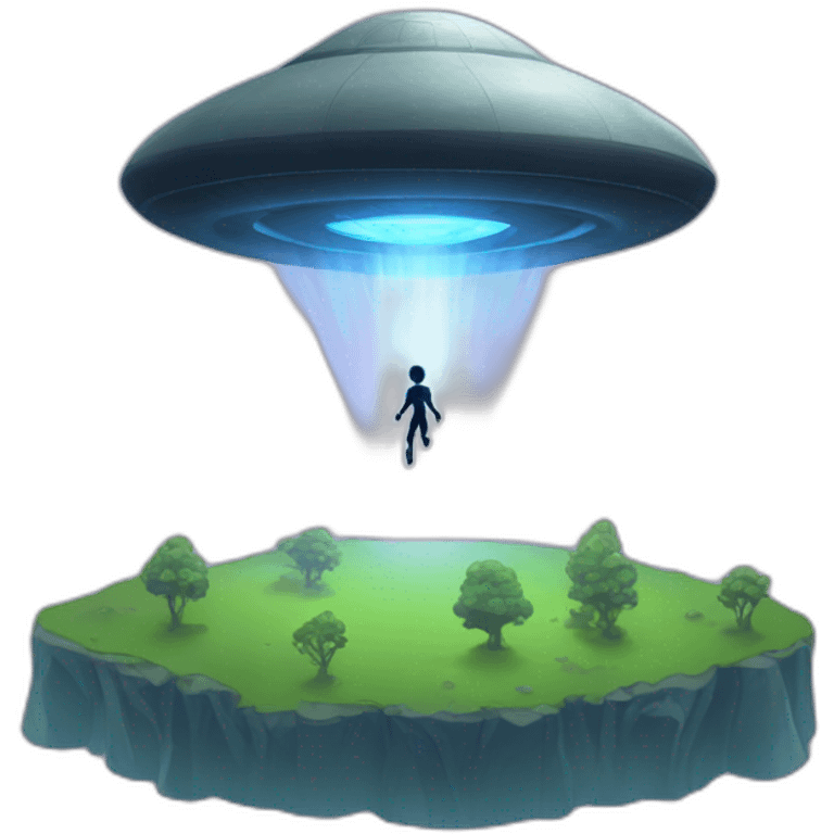 Alien abduction emoji