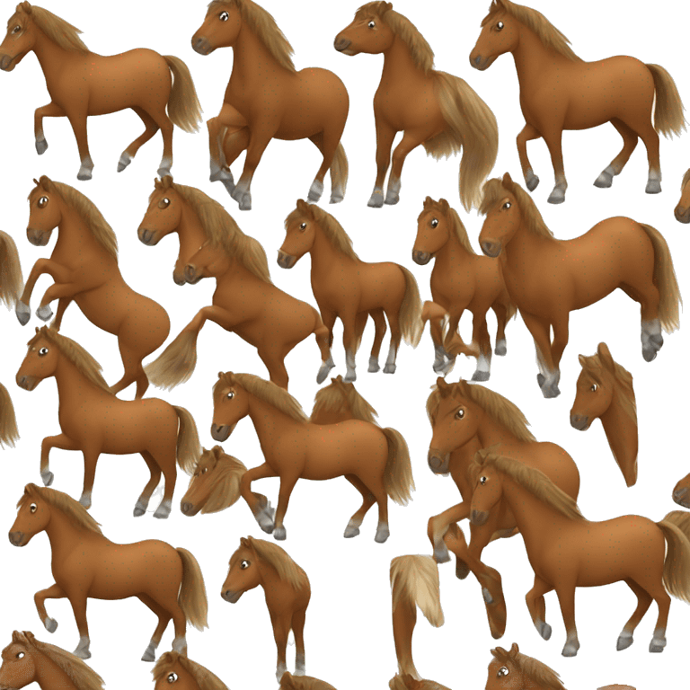 Brown icelandic horse emoji