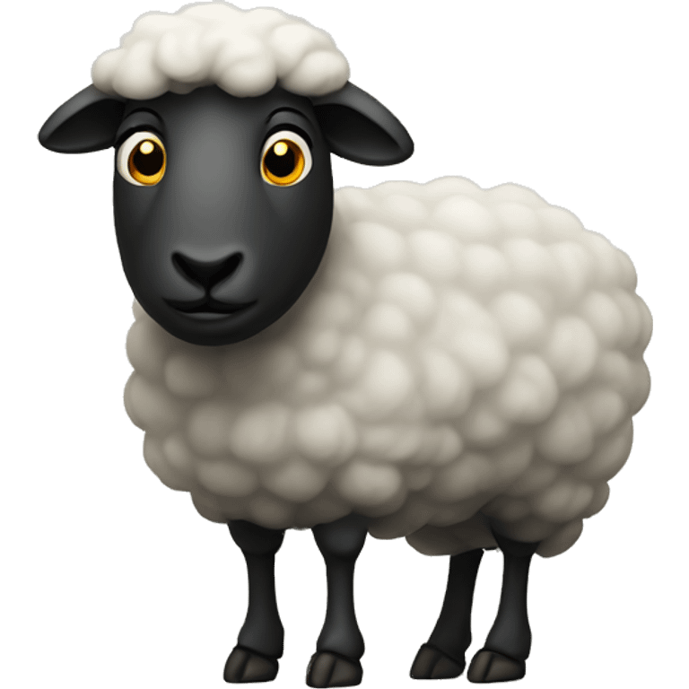 Two talking Black sheep emoji