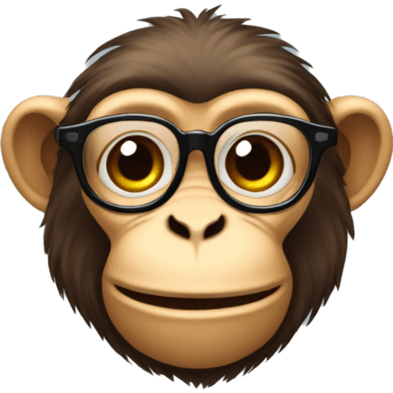 Monkey w glasses emoji