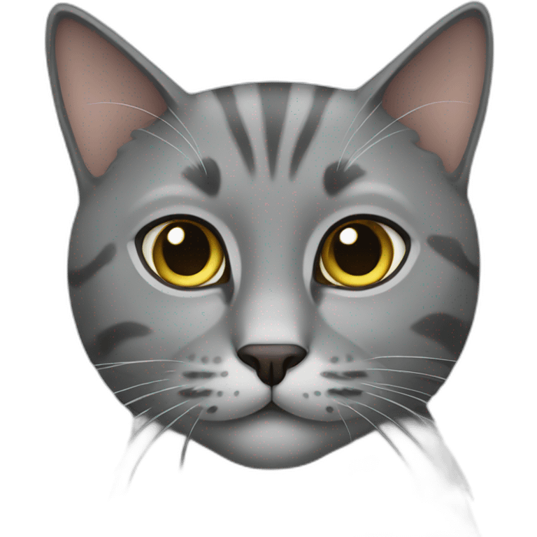 A grey cat emoji