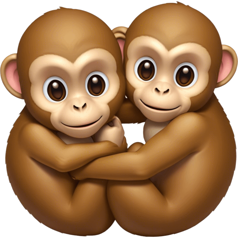 2 monkeys in love emoji