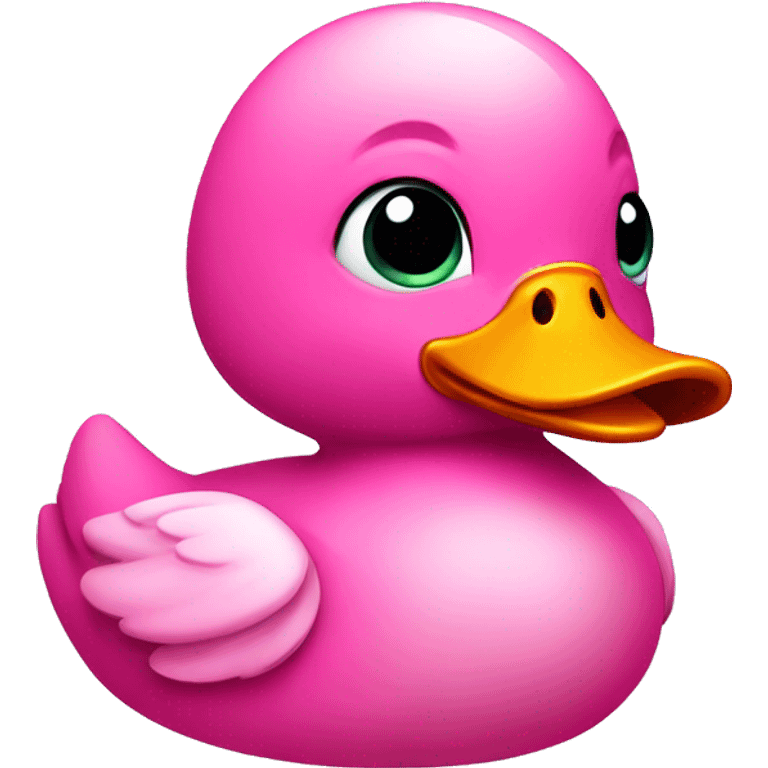 Pink cute duck emoji