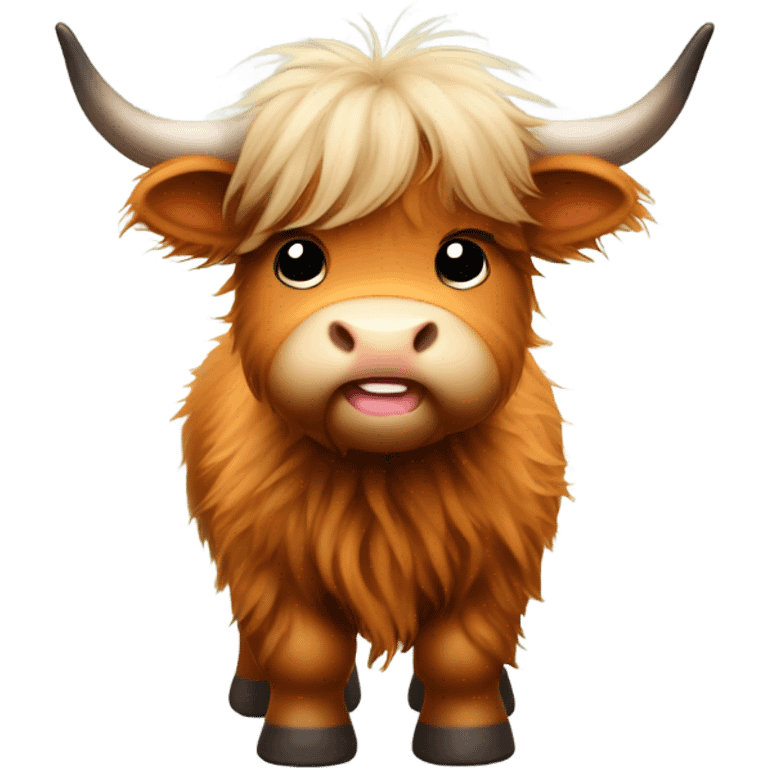 Baby highland cow emoji