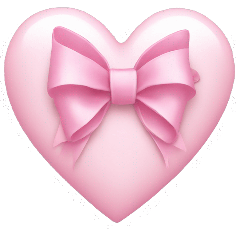 Light pink Heart with a bow  emoji