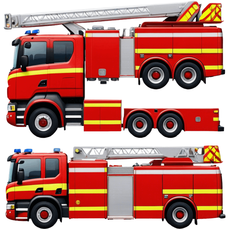 Fire Truck - Scania P320 Fire Truck (Model Year: 2015) (Iconic Colour: Red with white and yellow stripes) emoji