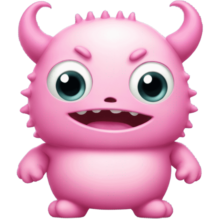 kind funny pink baby monster emoji