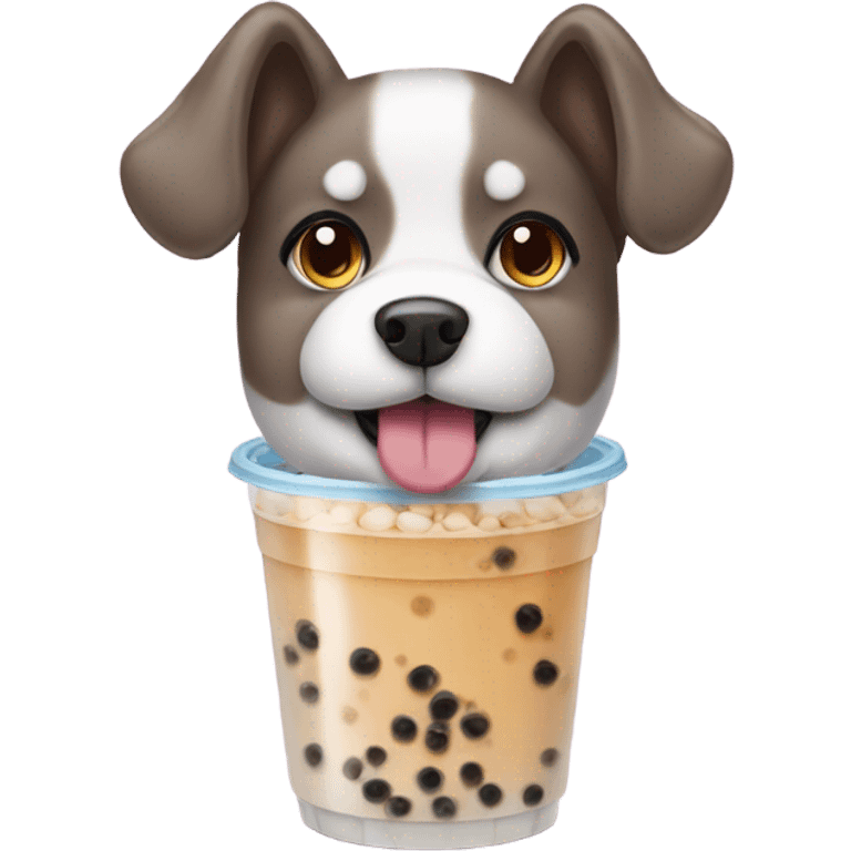 Bubble tea dog emoji