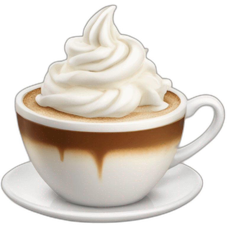 Coffe with whipped cream emoji