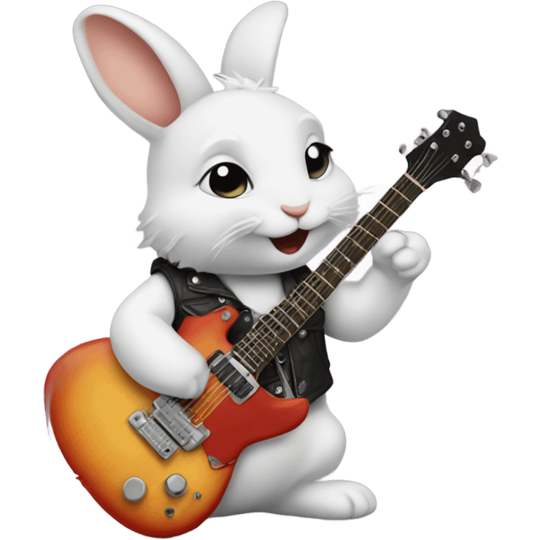 baby rockstar rabbit emoji