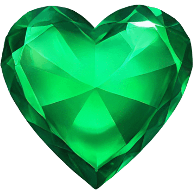 Emerald green heart emoji