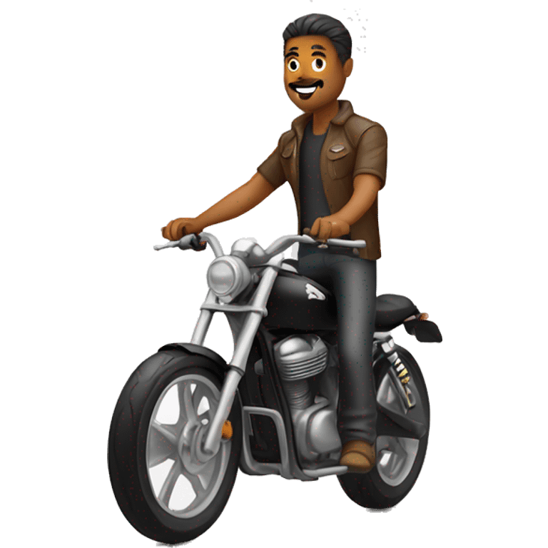 solo biker on white ground emoji