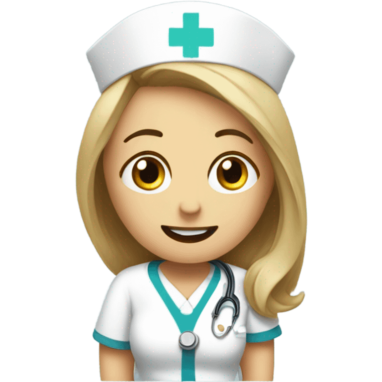 Nurse caring for a confused patient emoji