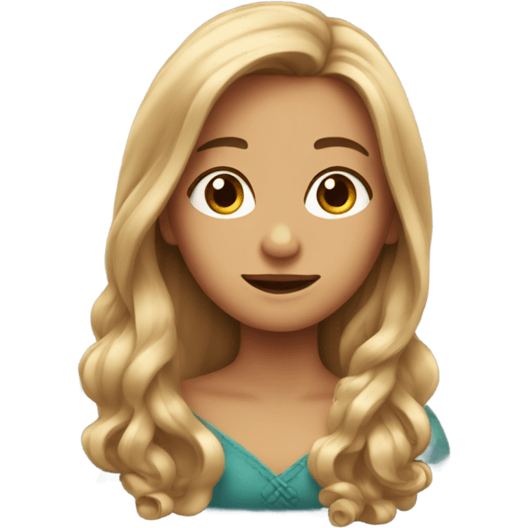 Anna with long flowing hair emoji