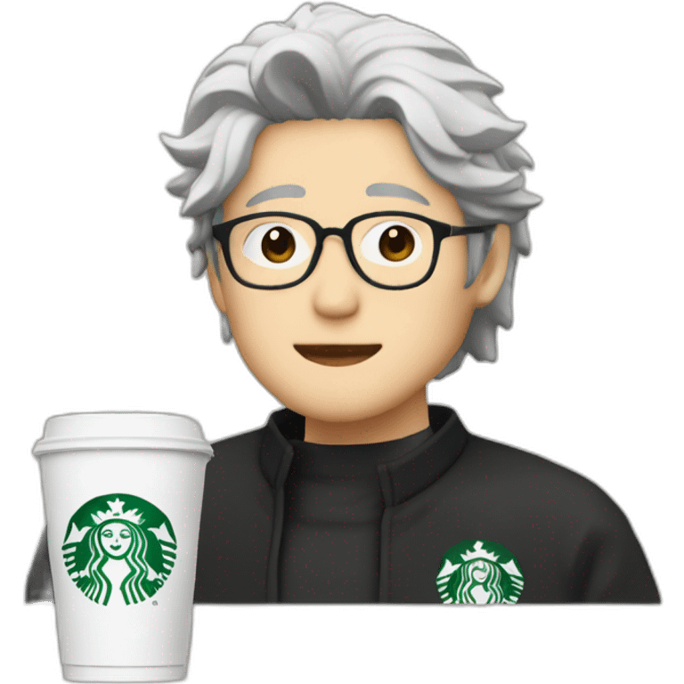 satoru gojo drinks starbucks emoji