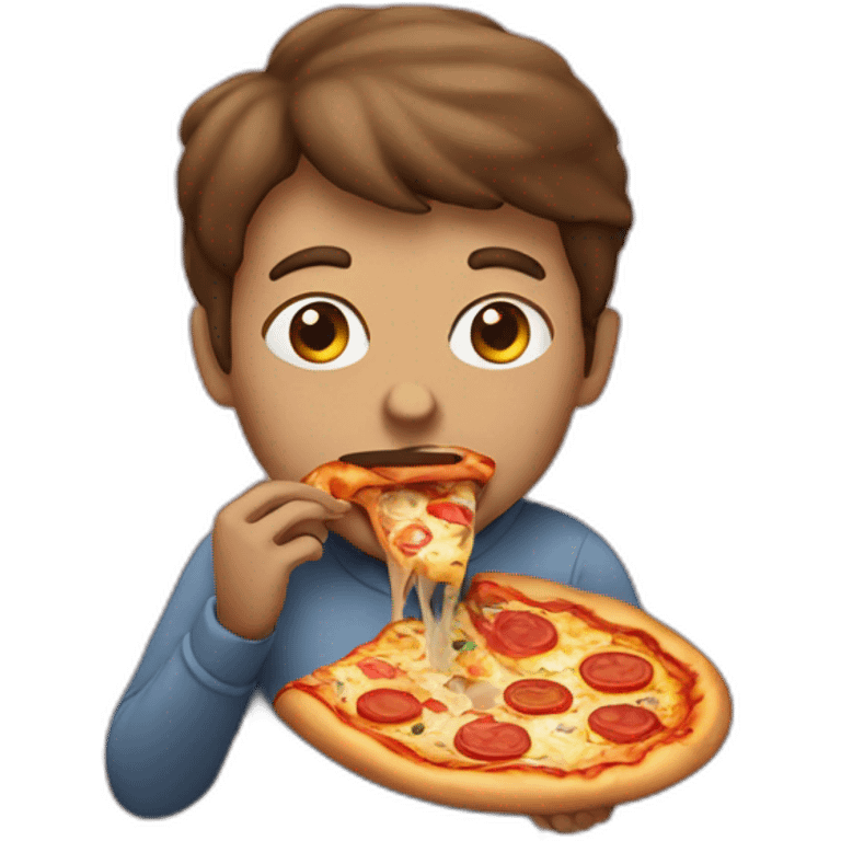 person eating pizza emoji