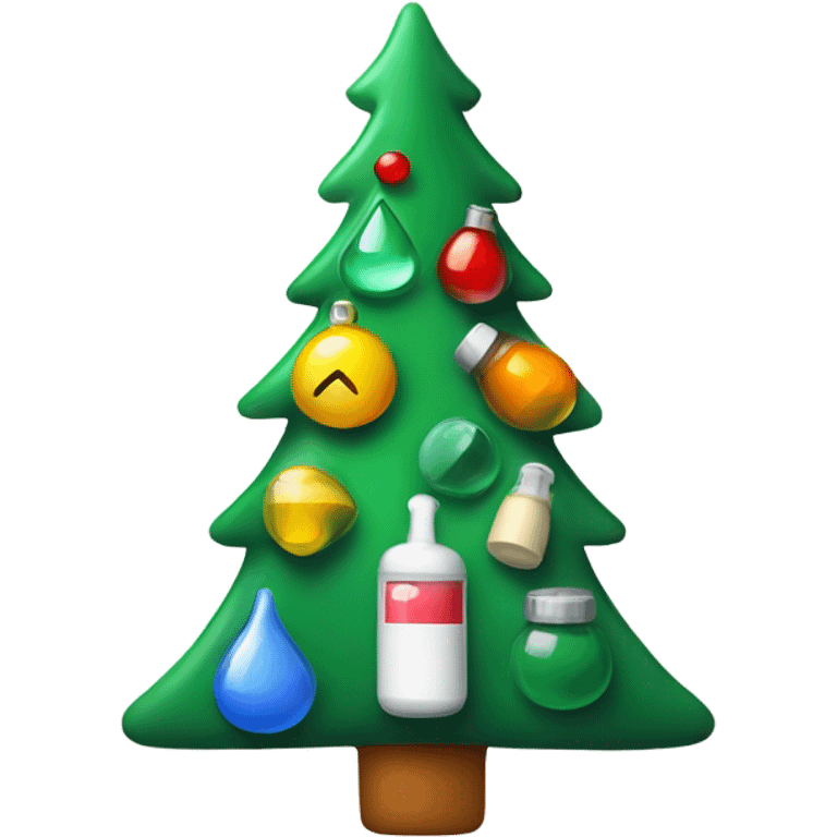 Xmas tree with medications and thermomètre  emoji