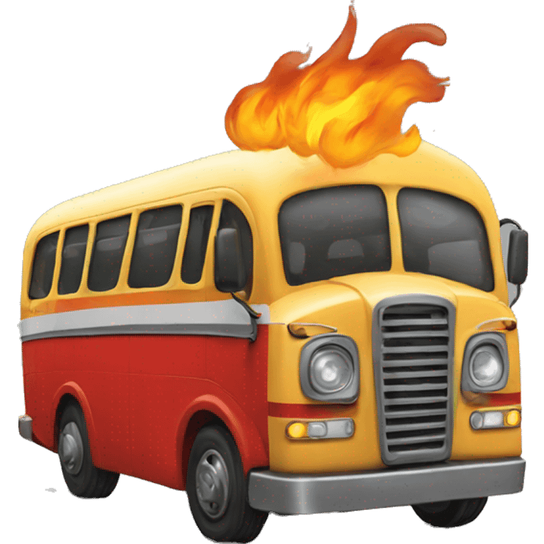 Bus qui prend feu  emoji