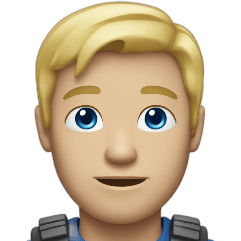 A man with blonde hair and blue eyes emoji