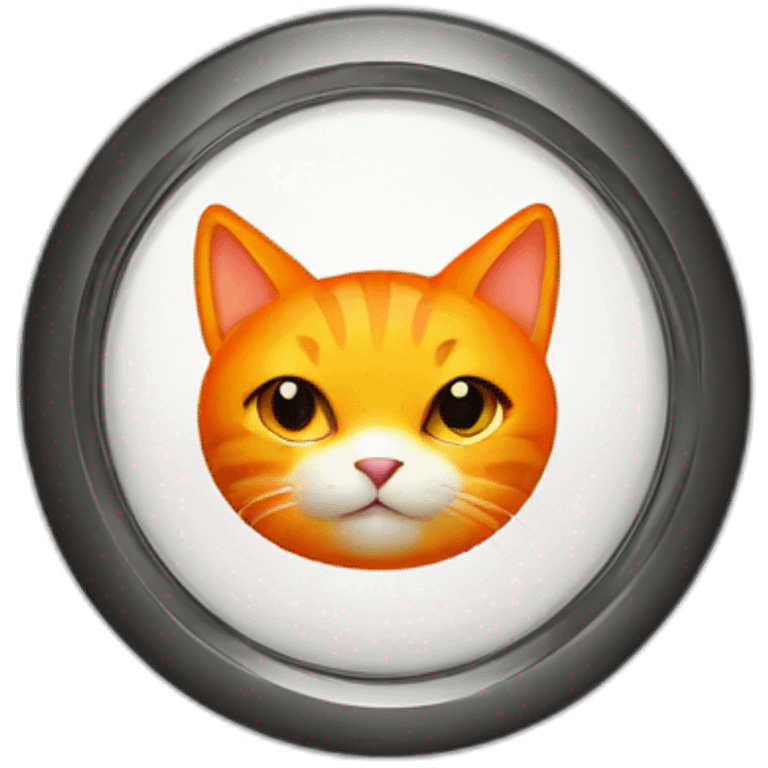 cat in orange Shiny ring emoji