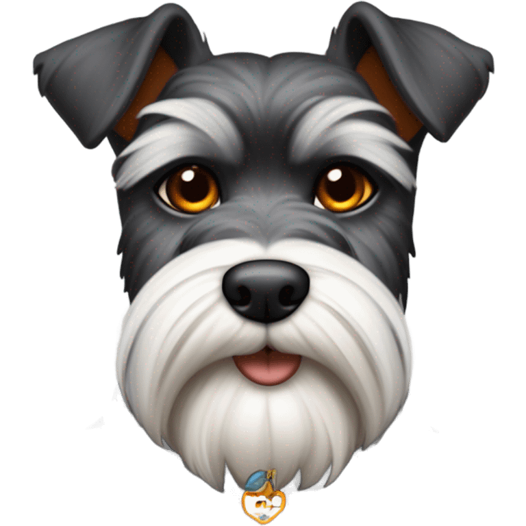 Crea un perro schnauzer con un gato calicó coquette’s  emoji