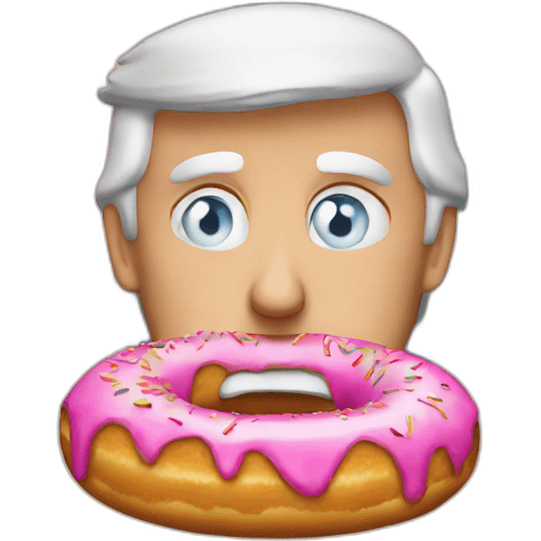 trump eating donut emoji