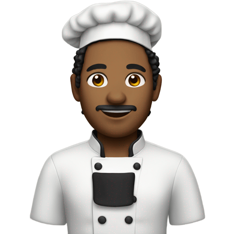 Chef with curly black hair emoji