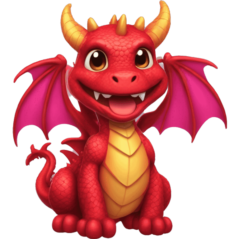 dragon con corazones emoji