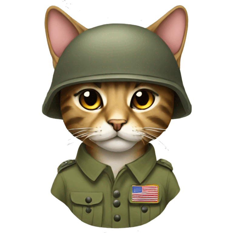 Army cat emoji