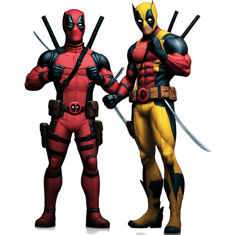 Deadpool and wolverine epic, UHD, high quality  emoji