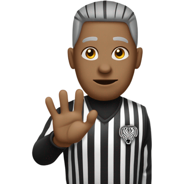 Basketball ref with a zebra’s head. Cancel or thumbs down overlap emoji