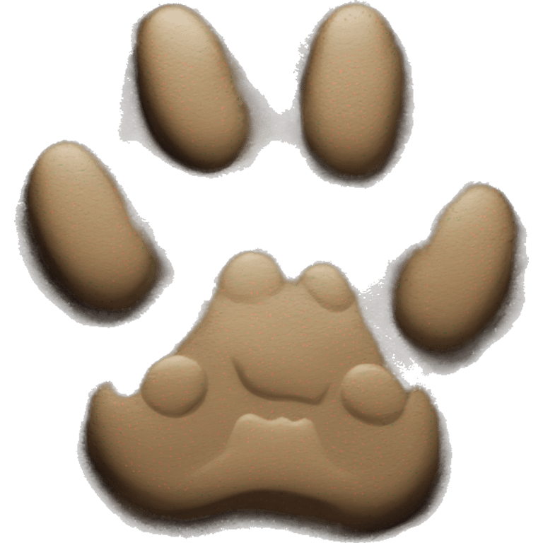 dog paw imprint in mud emoji