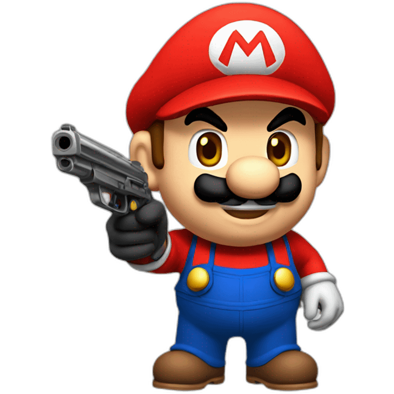 mario with gun emoji