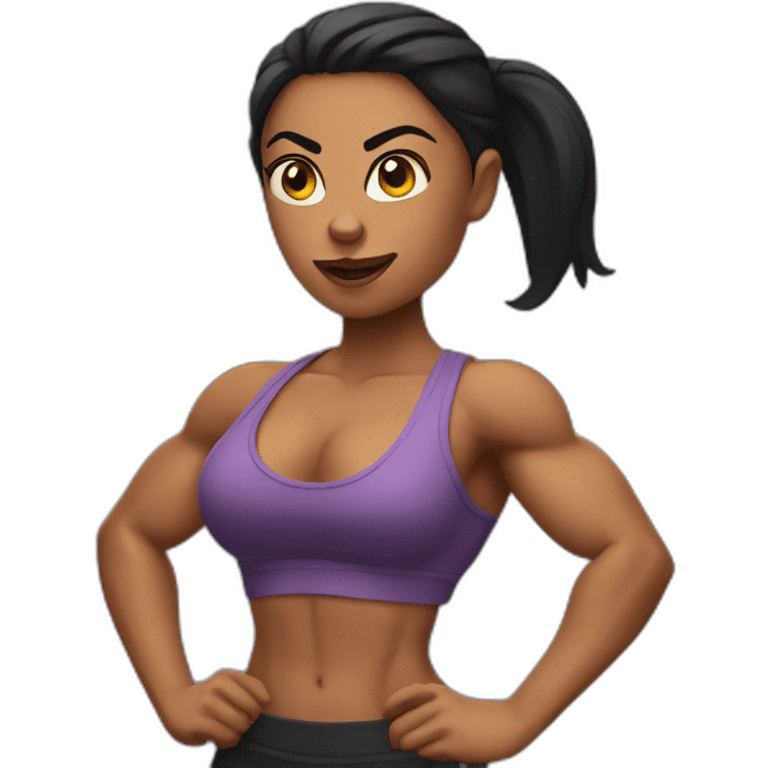 Muscle girl emoji