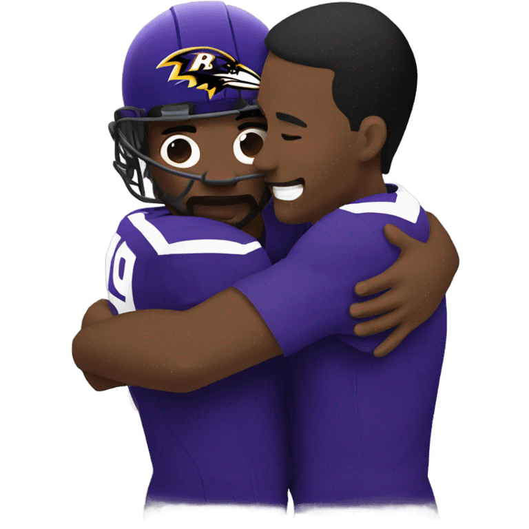 4 ravens fans hugging emoji