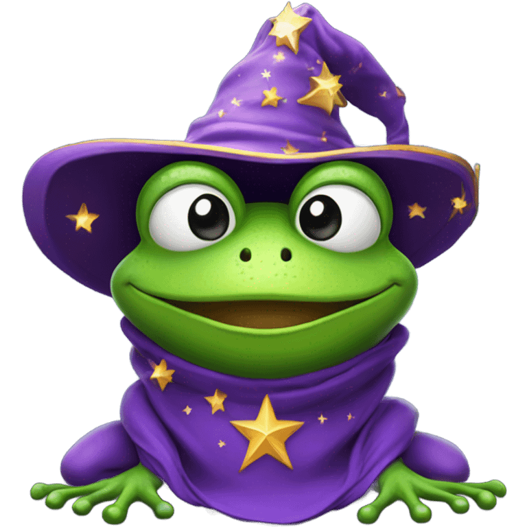 frog with wizard hat on emoji