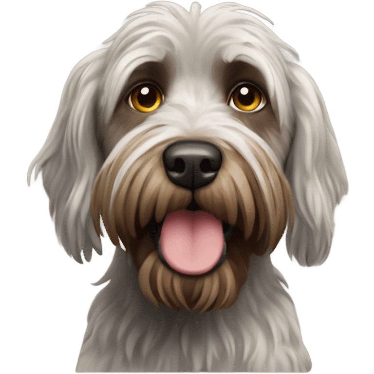 Witehaired pointing griffon dog emoji