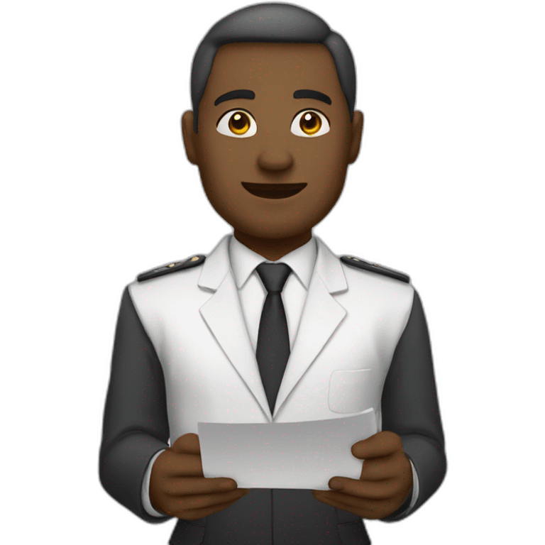 white confident speaker giving a speech emoji