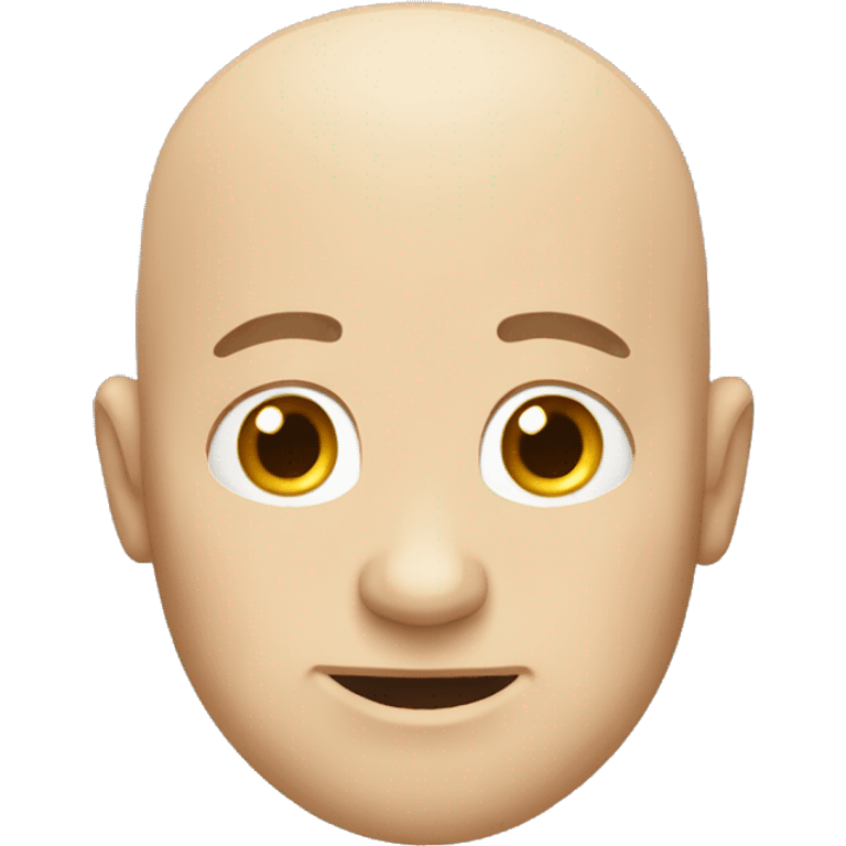 bald guy with a broken halo emoji