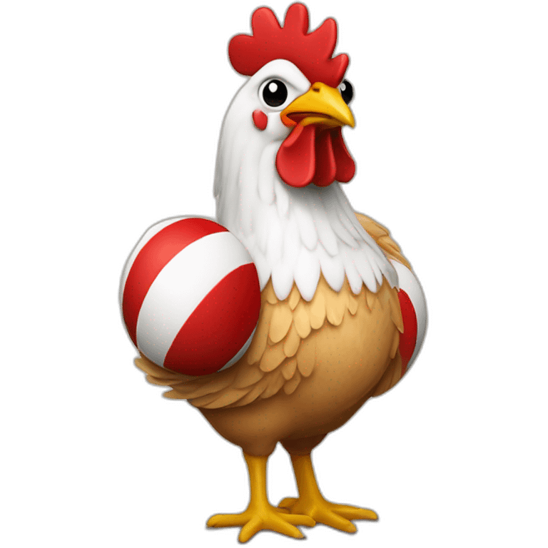 chicken with river plate football team shirt emoji