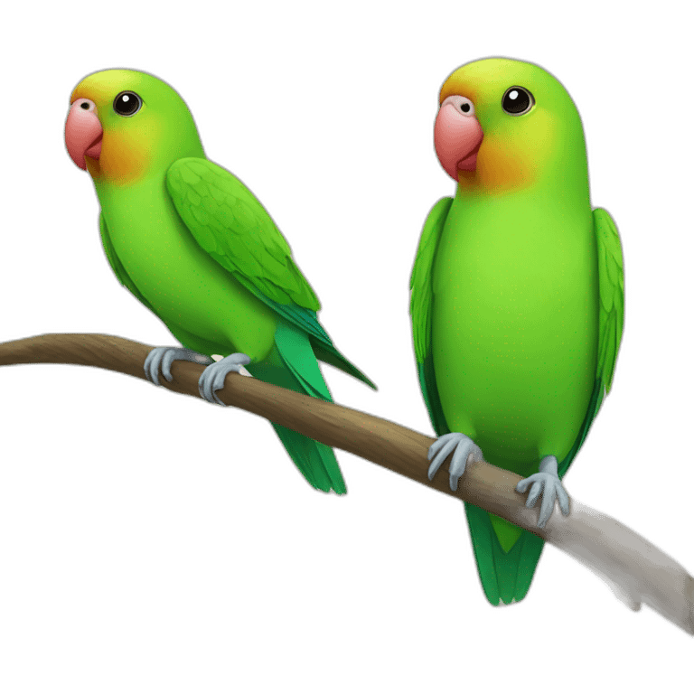 green lovebird emoji